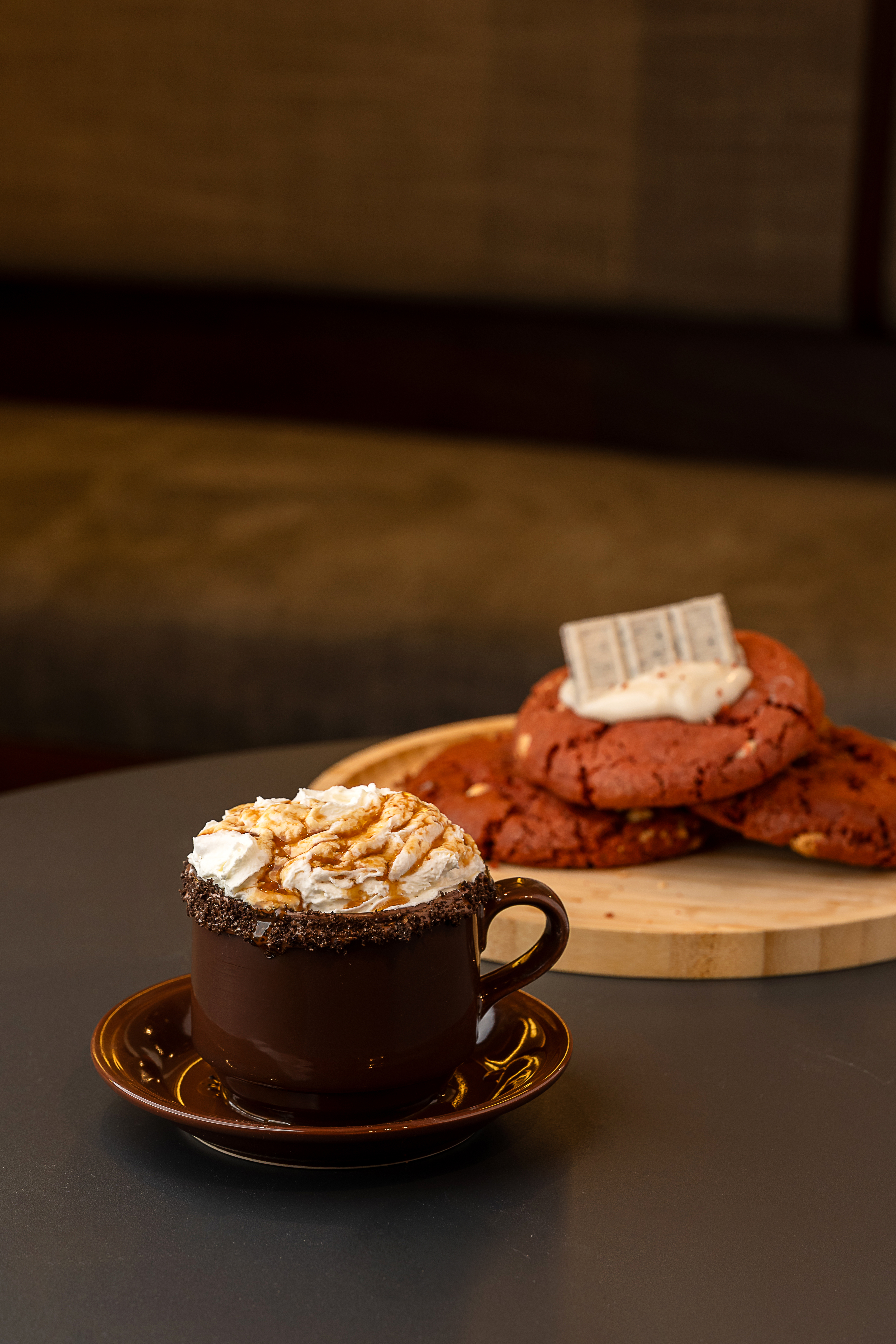 Café con crema y galletas de la casa