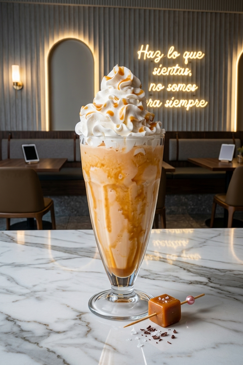 Batido de caramelo con crema
